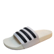 Adidas Comfort Shoes Adilette Boost Slip On Slide  Sandals Black White 7 from Affordable Designer Brands