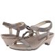 Anne Klein Tycho Wedge Sandals Pewter