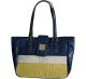 Anne Klein Return To Nature Medium Navy Optic White Peapod Tote