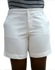 American Living Womens Twill Flat Front Cotton White Shorts Size 4