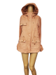 American Rag Lace-Trim Hooded Utility Parka Anorak Jacket Pink Medium Affordable Designer Brands