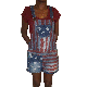 American Rag Juniors Printed Denim Shortall