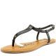 American Rag Krista Womens T-Strap Manmade Black Flat Sandals 6.5 M from Affordable Designer Brands
