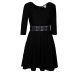 American Rag Textured Crochet-Knit-Trim Skater Dress Affordable Designer Brands
