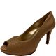 Bandolino Rainaa Peep Toe Platform Pumps Fabric Pink 7M Affordable Designer Brands
