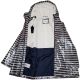 BCBGeneration Hooded Striped Raincoa