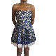 B Darlin Juniors Embellished Dress Contrast Navy Blue Nude