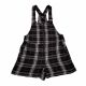 Be Bop Juniors Chekered Racerback Jumpsuit Black Burgundy
