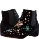 Betsey Johnson Womens Jax Booties Black Velvet 6.5M both Affordable Designer Brands