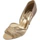 Badgley Mischka Embellished Peep-Toe Evening Pumps 10 Silver Satin  Affordable Designer Brands