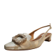 Badgley Mischka Women's Gabrielle Slingback Fabric Pumps Ivory 7.5M from Affordable Designer Brands