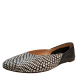 Botkier Women's Britt Mixed Media Flats Leather Black Snake 8.5 M Affordable Designer Brands