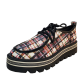 Circus By Sam Edelman Womens Shoes Larow Lace Up Sneakers White 8.5M White Multiplaid Affordable Designer Brands