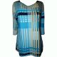 Charter Club Plaid-Print Boat-Neck Top Smokey Sky Combo Small