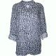 Charter Club Printed Linen Shirt Intrepid Blue Combo Large Affordable Designer Brands