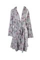Charter Club Fleece Short Robe OH Deer Grey Large