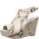 Carlos by Carlos Santana Marcia City Womens Grey Natural Faux Leather Sandals 7 M Affordable Designer Brands