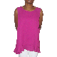 CeCe Sleeveless Ruffled-Hem Top