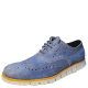 Cole Haan Mens ZeroGrand Wingtip Oxford Denim Extra Blue Suede 10.5M Affordable Designer Brands
