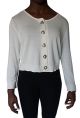 Calvin Klein Women's Long Sleeve Cardigan Sweater X-large Eggshell