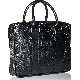 Calvin Klein Logo Embossed Saffiano Leather Attache