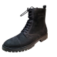 Calvin Klein Mens Shoes Lorenzo Leather Lace Up Black Ankle Boots Black 11.5M from Affordable Designer Brands