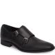 Calvin Klein Mens Robbie Tumbled Leather Black Monk-Strap Loafer 11 M from Affordable Designer Brands