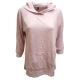 Calvin Klein Performance Textured Crossover-Neckline Hoodie Sweatshirt Praline Pink Medium