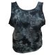 Calvin Klein Performance Tie-Dyed Twist-Back Cropped Tank Top Black Large