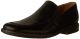 Clarks Mens Becken Step Slip-On Loafer Shoes Black Leather 12 M