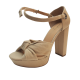 Daya by Zendaya Women Shoes Mission Block Heel Platform Sandal 6M Beige Natural