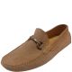 Donald Pliner Victor Embossed Python Suede Bit Driver Loafers Taupe 12M Affordable Designer Brands