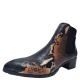 Donald Pliner Women's Dyla Booties Leather Navy Multi Painted Snake Blue 7.5 M from Affordable Designer Brands