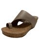 Donald Pliner Womens Gyer Light Beige Leather Wedge Sandals 7.5 M Affordable Designer Brands
