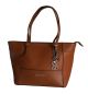 Guess Delaney Brown small classic top handle tote handbag Front From Affordable Designer Brands