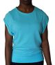 Calvin Klein Performance Aqua Blue Short-Sleeve Pullover Top