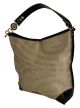 Anne Klein Sunshine Large Straw Natural Gold black Hobo Front From Affordable Designer Brands
