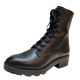 Dolce Vita Women's Lottie Almond Toe Combat Booties Leather  Black 8.5 M Affordable Designer Brands
