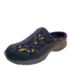 Easy Spirit Womens Shoes Traveltime Leather Mules Sneakers 10M Night Blue Astrology Print from Affordable Designer Brands