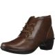 Easy Street Womens Debbie Faux Leather Brown Bootie 6.5W Affordable Designer Brands