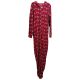 Family Pajamas Mens Reindeer Printed Jumpsuit Pajama Deer Tossed Red Medium S/S
