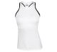 Fila Women Platinum Halter Tennis Tank Top White with Black Trim Affordable Designer Brands