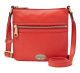 Fossil Explorer Leather Mini Orange Crossbody Handbag 