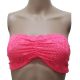 Free People Womens Lace Essential Bandeau Bralette Bra Fiesta Pink Medium Affordable Designer Brands