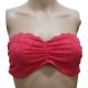 Free People Womens Lace Essential Bandeau Bralette Bra Terracotta Red Large Affordable Designer Brands
