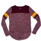 Freshman Juniors Marled Colorblock Sweater Canvas Berry Wine Medium