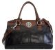 Giani Bernini Double Zip Black Satchel handbag