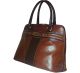 Giani Bernini Florentine Glazed Leather Dome Tobacco Brown Satchel