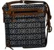 Giani Bernini Monogram Navy Blue Crossbody Handbag