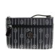 Giani Bernini Stripe Signature Black gray Wristlet Wallet